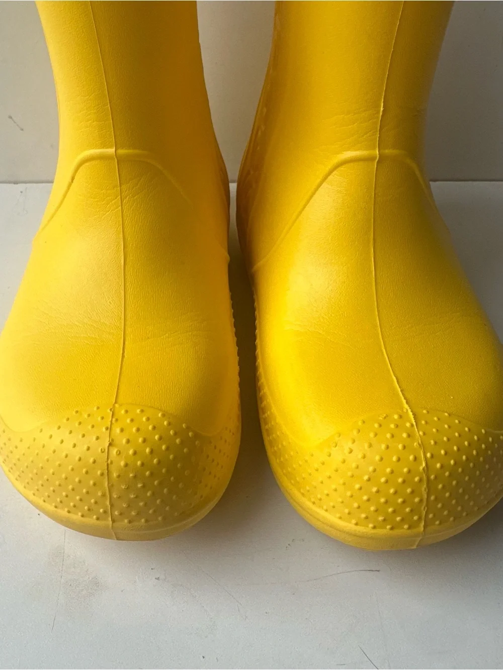 Crocs Handle It Rain Boots Kids Yellow Waterproof Pull On C13 Rubber Shoes